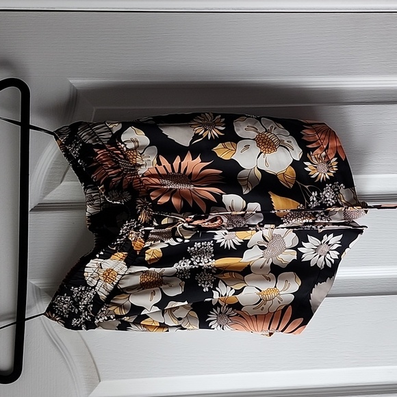 Vintage Retro Front Button Shirt w/ Faux Fur Trim & Shorts Set, Pre-Loved, Sz. L - Picture 11 of 16